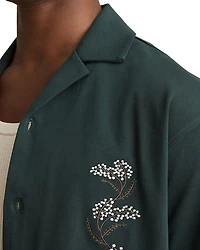 Goya Short Sleeve Floral Embroidered Cuban Shirt
