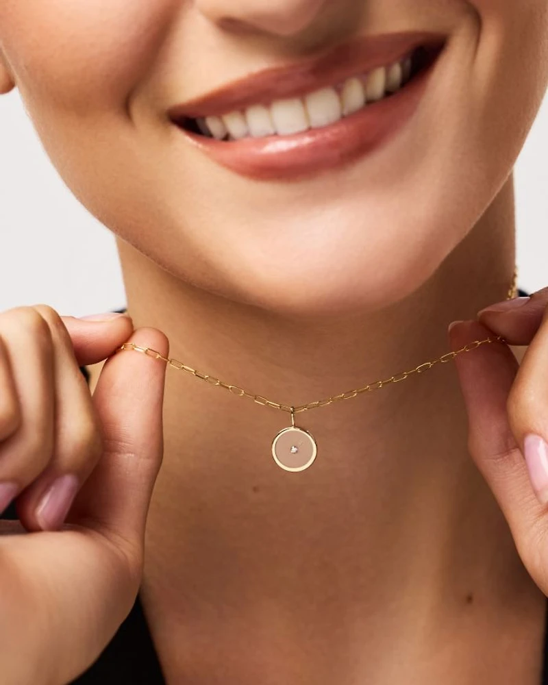10k Gold Floating Lab Grown Lab Grown Diamond Large Necklace