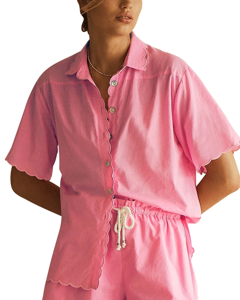 Aur OceA Clavell Scallop Short Sleeve Shirt