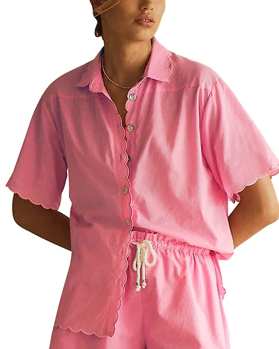 Aur OceA Clavell Scallop Short Sleeve Shirt