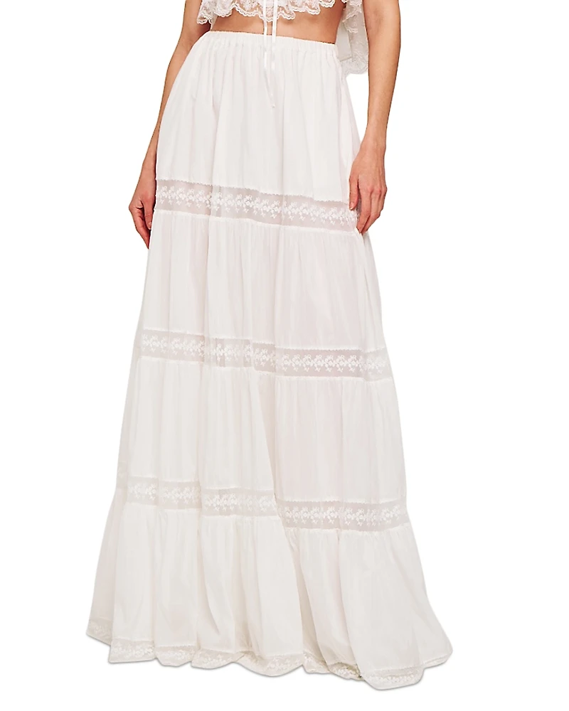 Ronny Kobo Garda Tiered Maxi Skirt