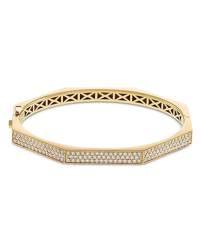 Crivelli 18K Yellow Gold Like Diamond Bangle Bracelet