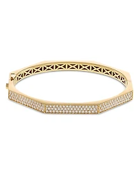 Crivelli 18K Yellow Gold Like Diamond Bangle Bracelet