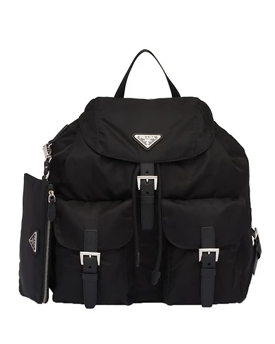 Re-Nylon Medium Backpack with Pouch