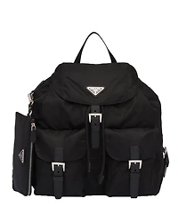 Re-Nylon Medium Backpack with Pouch