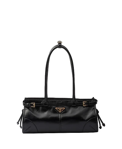 Prada Bonnie Medium Convertible Leather Shoulder Handbag