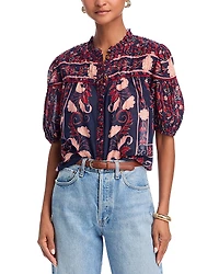 Farm Rio Floral Boho Top