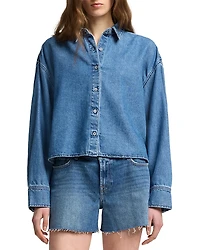 7 For All Mankind Cropped Nina Shirt