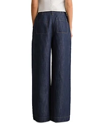 Wide Leg Linen Blend Pants