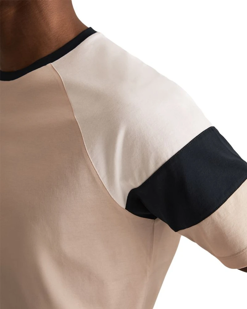 Mercerised Color Blocked Tee