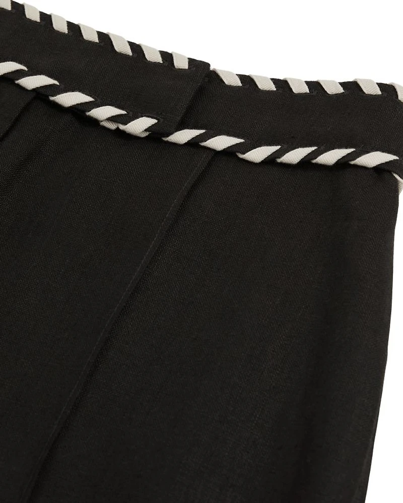 Fawn Waistband Linen Shorts