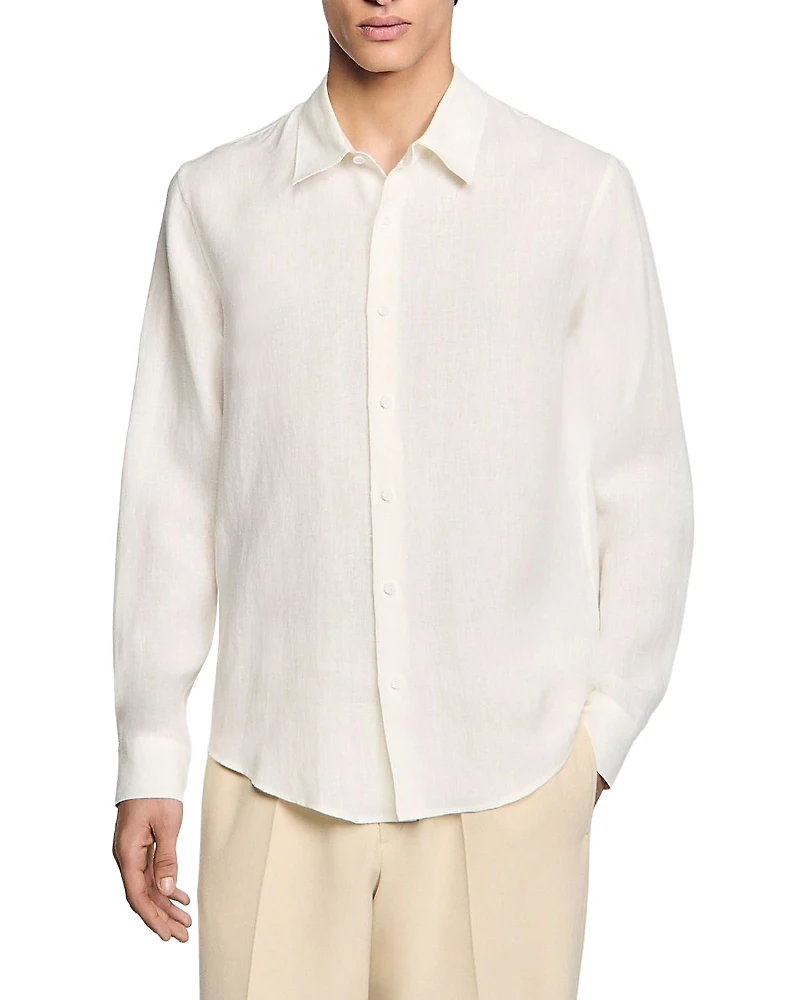 Sandro Linen Long Sleeve Shirt