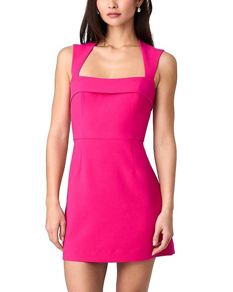 French Connection Whisper Square Neck Mini Dress