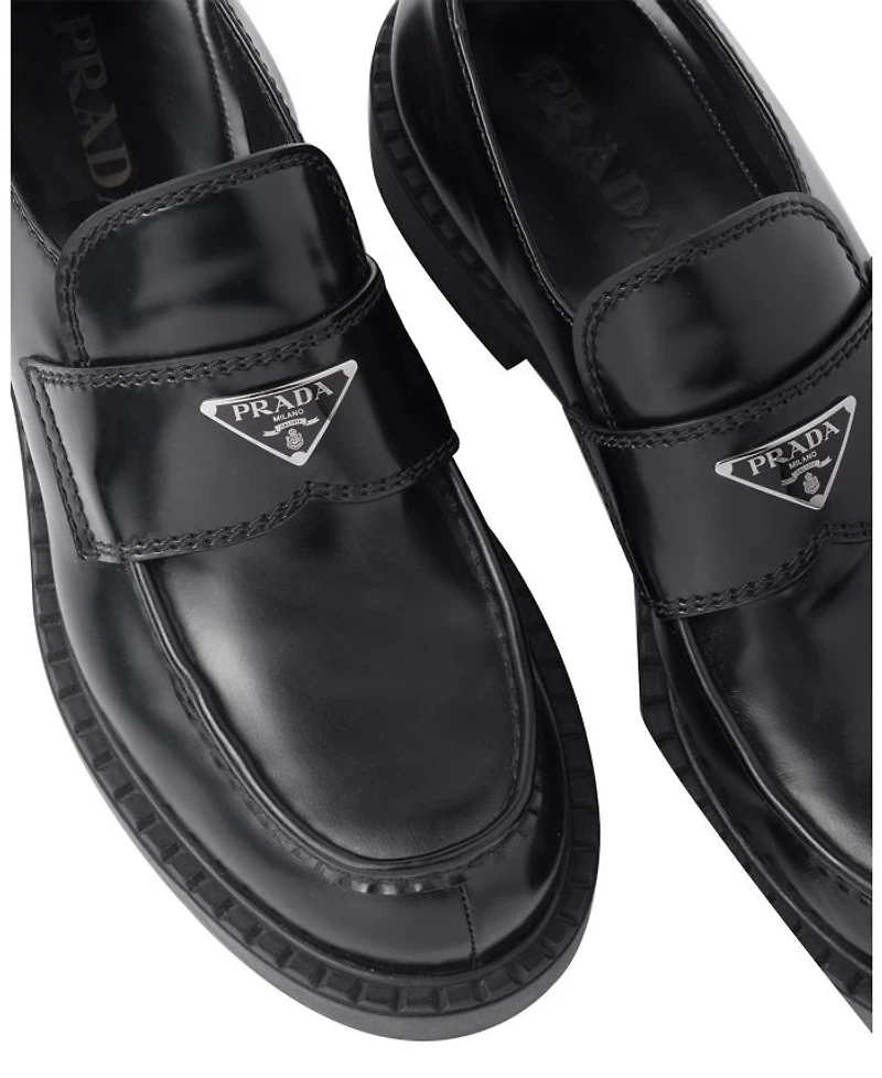 Men's Chocolate Brushed Leather Loafers