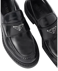 Men's Chocolate Brushed Leather Loafers