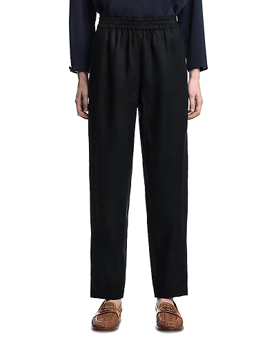 Emporio Armani Elasticated Waist Linen Trousers