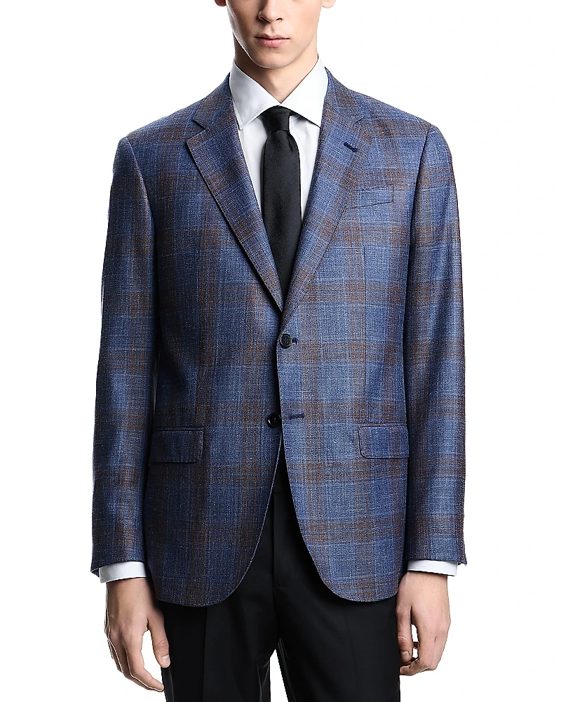 Emporio Armani Regular Fit Plaid Blazer
