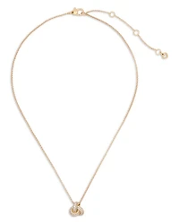 Cubic Zirconia Pavé Love Knot Pendant Necklace, 16-19"