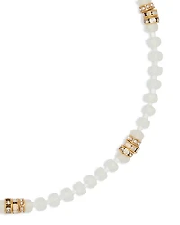 Imitation Pearl Beaded Collar Necklace, 16-19"