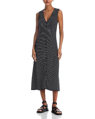 rag & bone The Knit Stripe Button Tank Dress