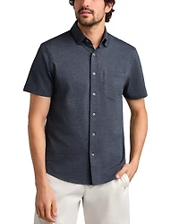 Rhone Commuter Seersucker Regular Fit Short Sleeve Shirt