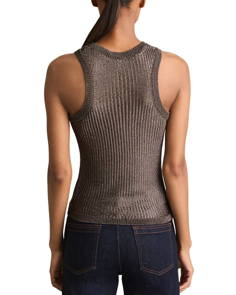 Tia Metallic Knit Top