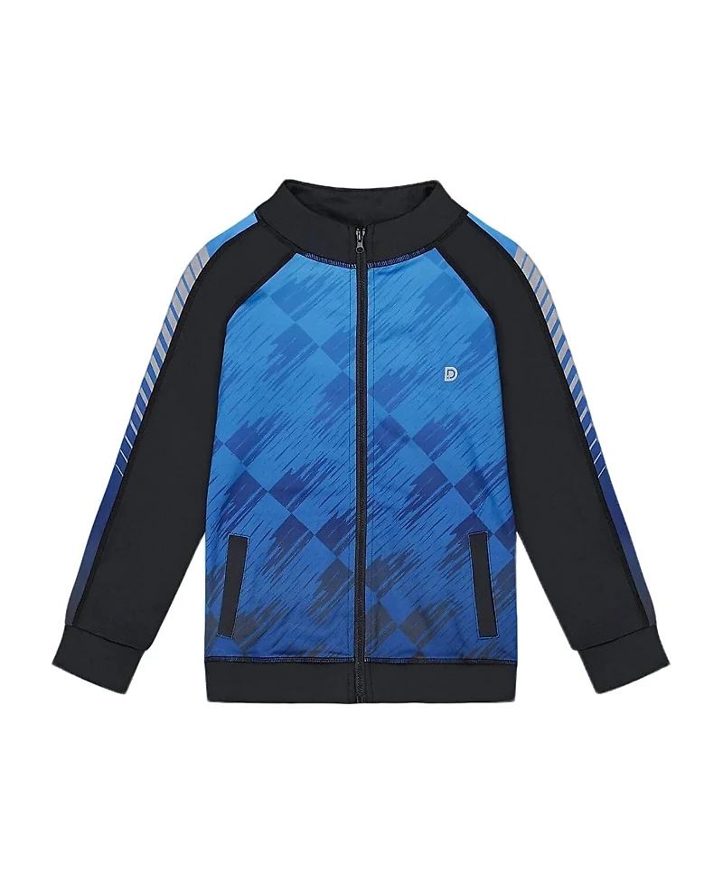 Deux par Boys' Printed Full Zip Athletic Cardigan - Little Kid