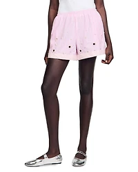 Rhinestone Striped Shorts