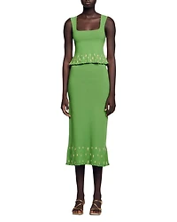 Square Neck Peplum Hem Top