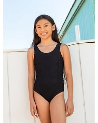 Girls' Crinkle One Piece Swimsuit - Big Kid