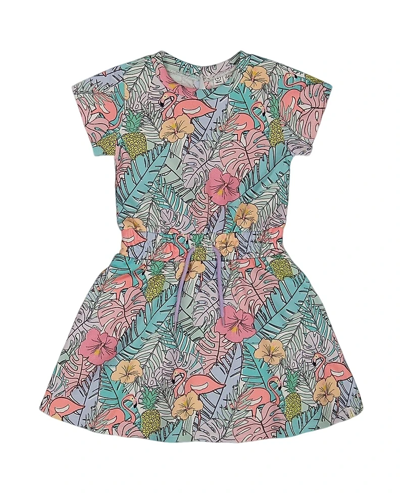 Deux par Girls' Printed French Terry Dress - Little Kid