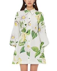 Leo Lin Luminous Linen Blend Mini Dress