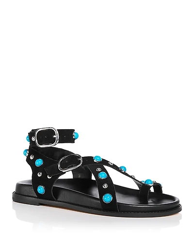 Aqua x Ava Phillippe Women's Jazzy Embellished Sandals - Exclusive
