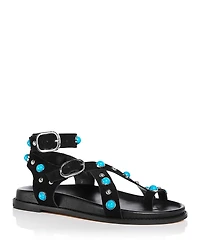Aqua x Ava Phillippe Women's Jazzy Embellished Sandals - Exclusive