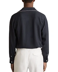 Josh Piped Button Front Shirt