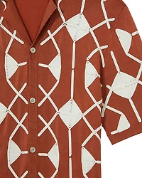 Terrazzo Embroidered Camp Shirt