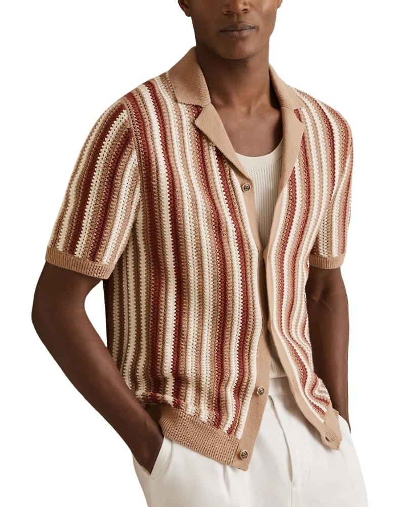 Carrington Crochet Camp Shirt