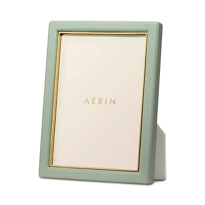 Aerin Piero Eucalyptus Leather Frame, 5 x 7
