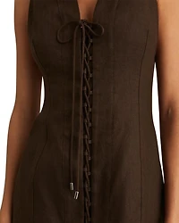Amelia Lattice Tie Front Dress