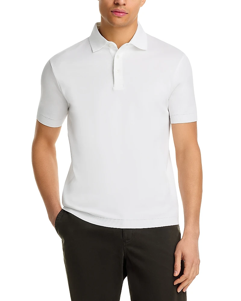 Herno Jersey Knit Effect Polo Shirt