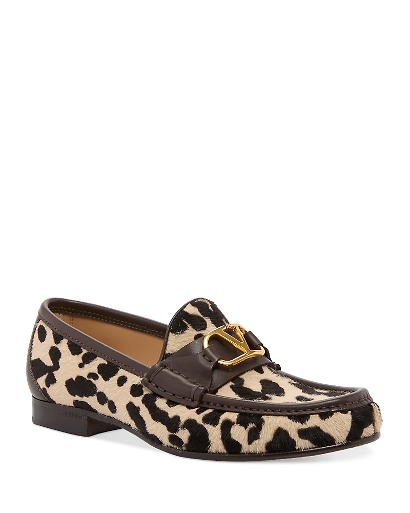 Valentino Garavani Women's VLogo Moess Calf Hair Loafers