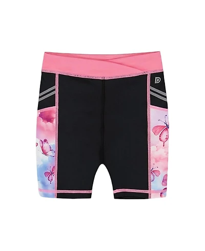 Deux par Girls' Printed Athletic Biker Butterflies Short - Big Kid