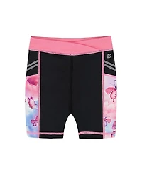 Deux par Girls' Printed Athletic Biker Butterflies Short - Big Kid