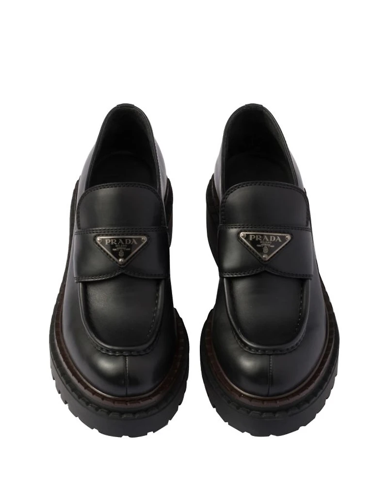 Women's Double Chocolate Leather Loafers