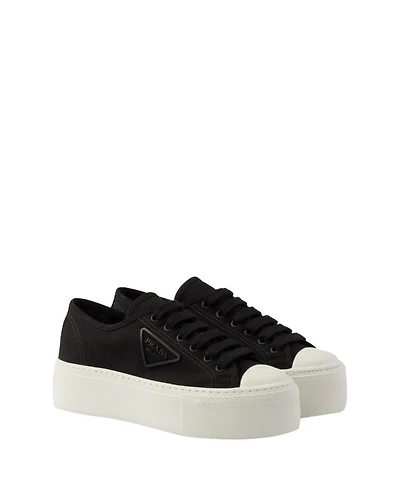 Women's Laced Fabric Sneakers