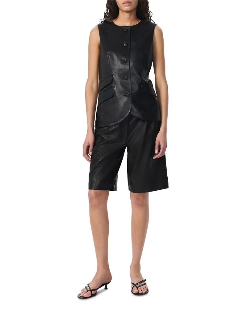 Slade Crewneck Leather Vest