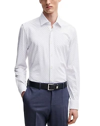 Hank Slim Fit Geo Dress Shirt