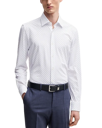 Boss Hank Slim Fit Geo Dress Shirt