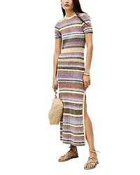ba & sh Tonnie Striped Midi Dress