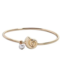 Lucia Shell & Imitation Pearl Bangle Bracelet
